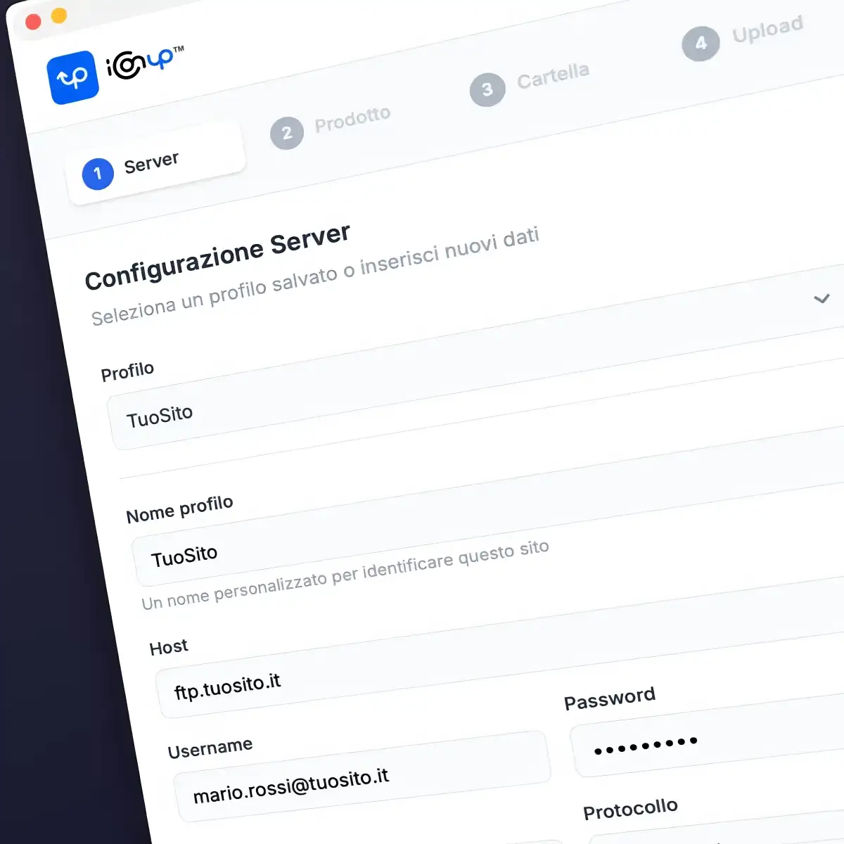 iCONup - Installation interface